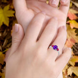 Three Stone Oval Natural Stone Trio Ring