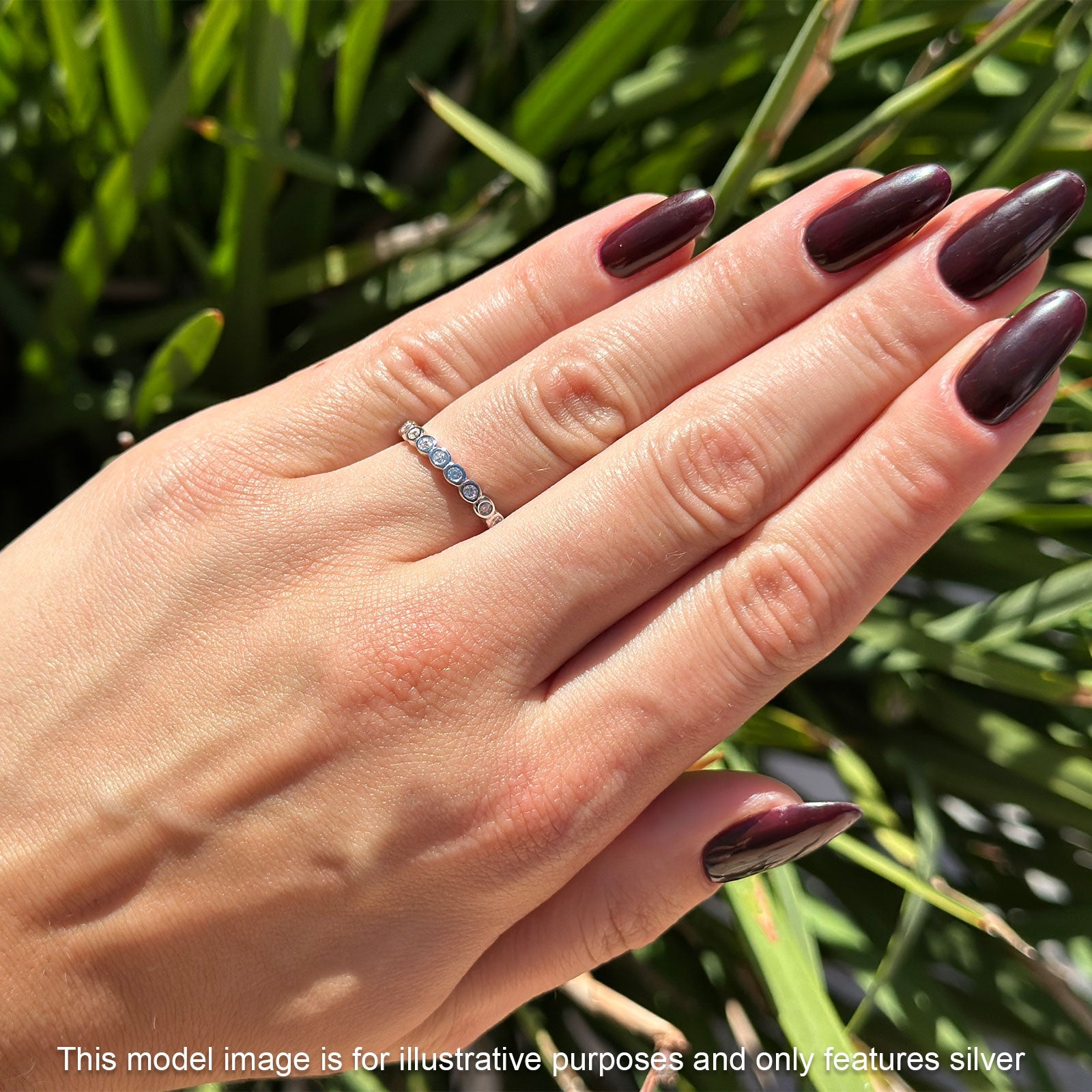 Full Eternity CZ Bezel Set Ring