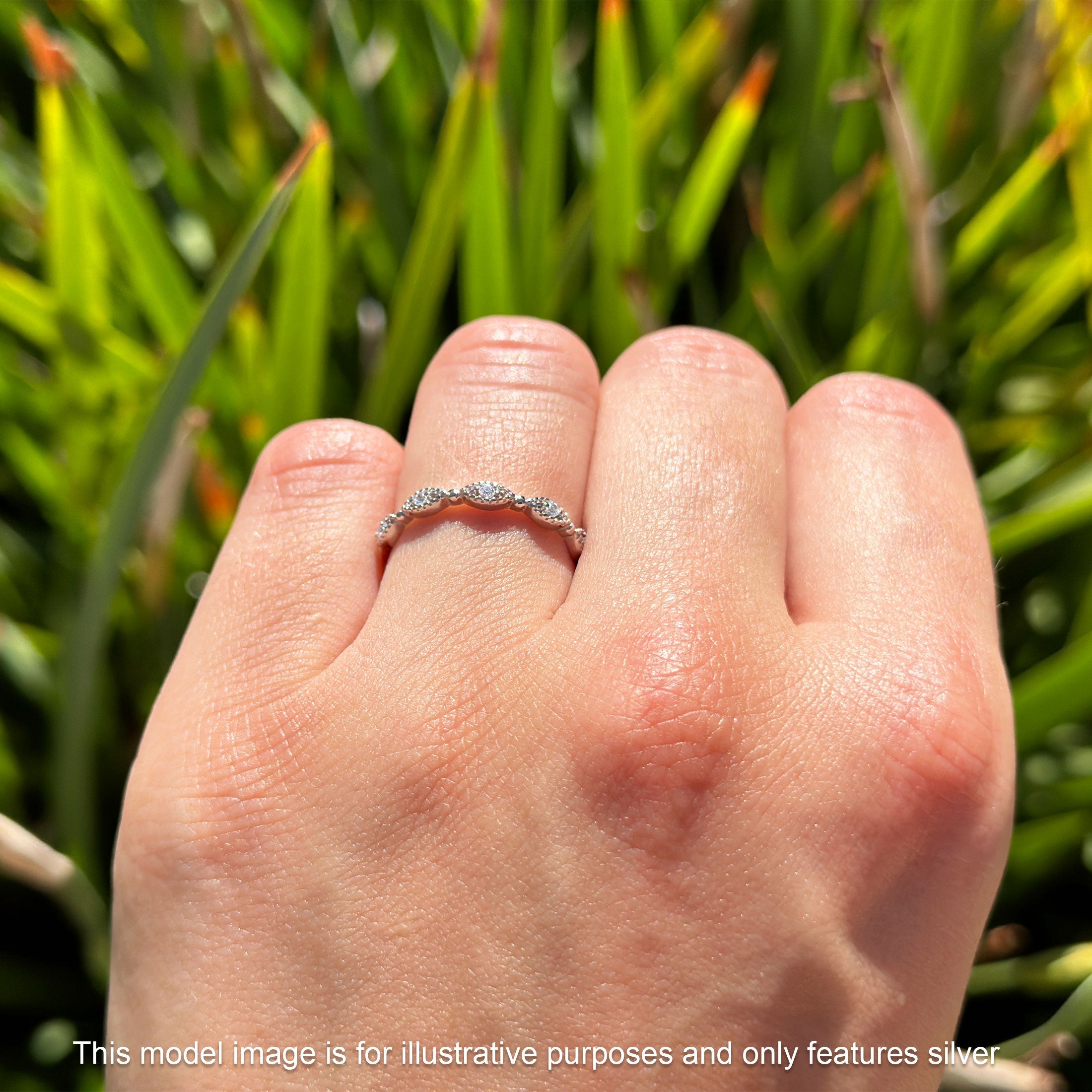 Half Eternity Marquise Ring