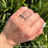 Art Deco 4mm Evil Eye Marquise Band Cluster Cubic Zirconia 925 sterling Silver