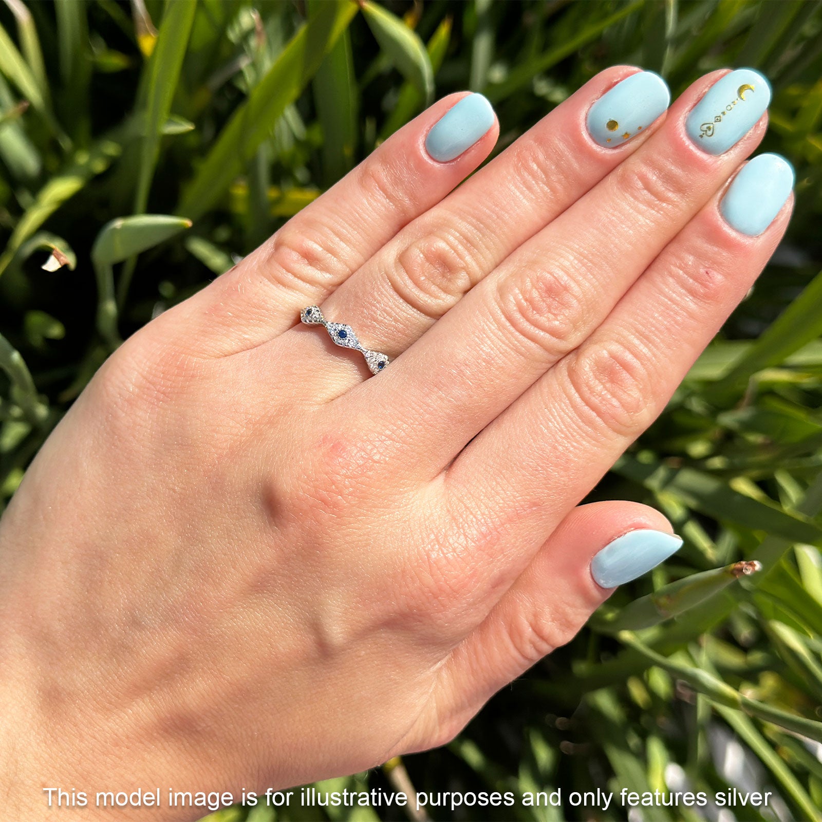 Half Eternity 4mm Cluster Round Cubic Zirconia Bands 925 Sterling Silver