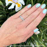 Round Halo CZ Evil Eye Ring