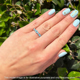 Evil Eye Ring CZ Full Eternity Band.