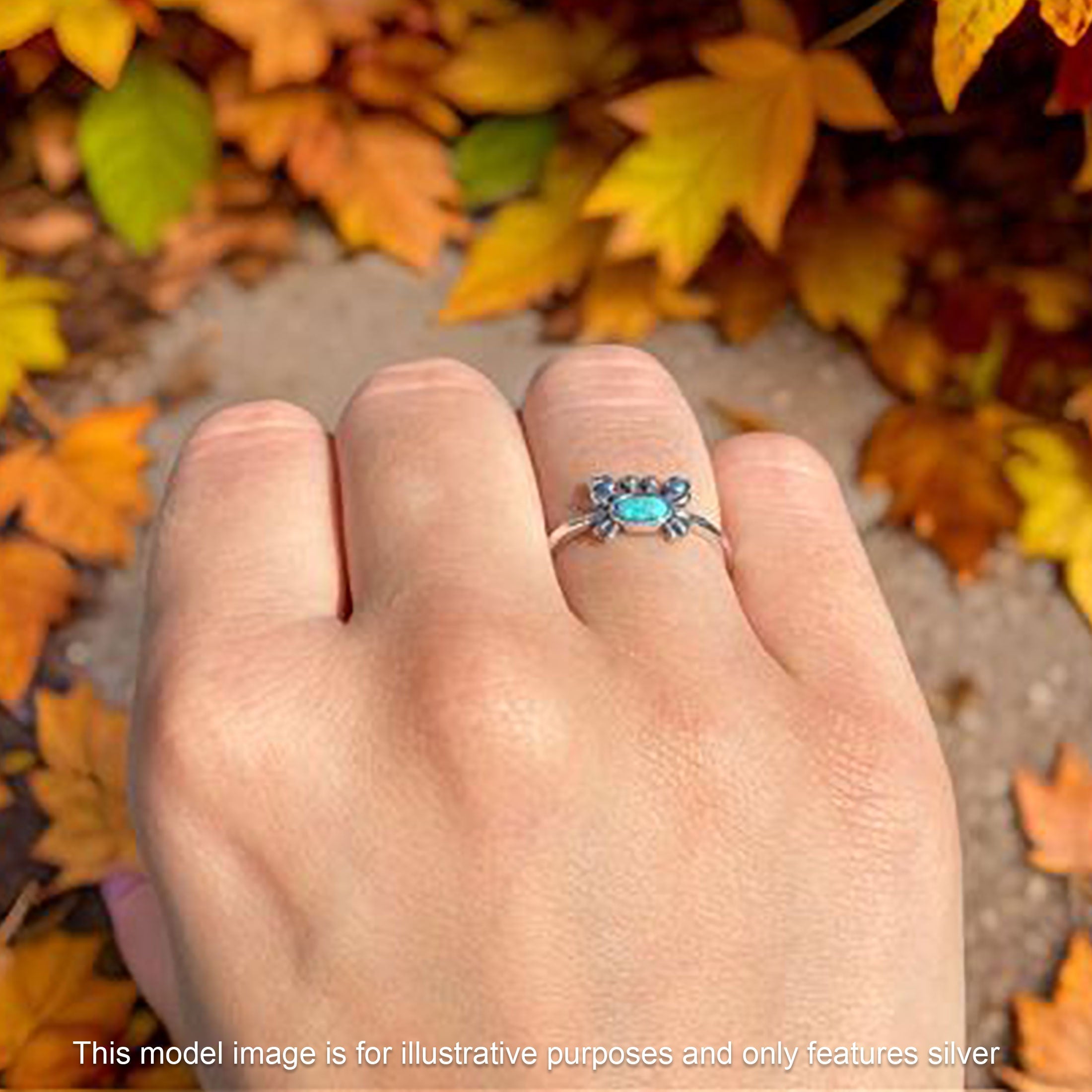 Oxidized Crab Ring