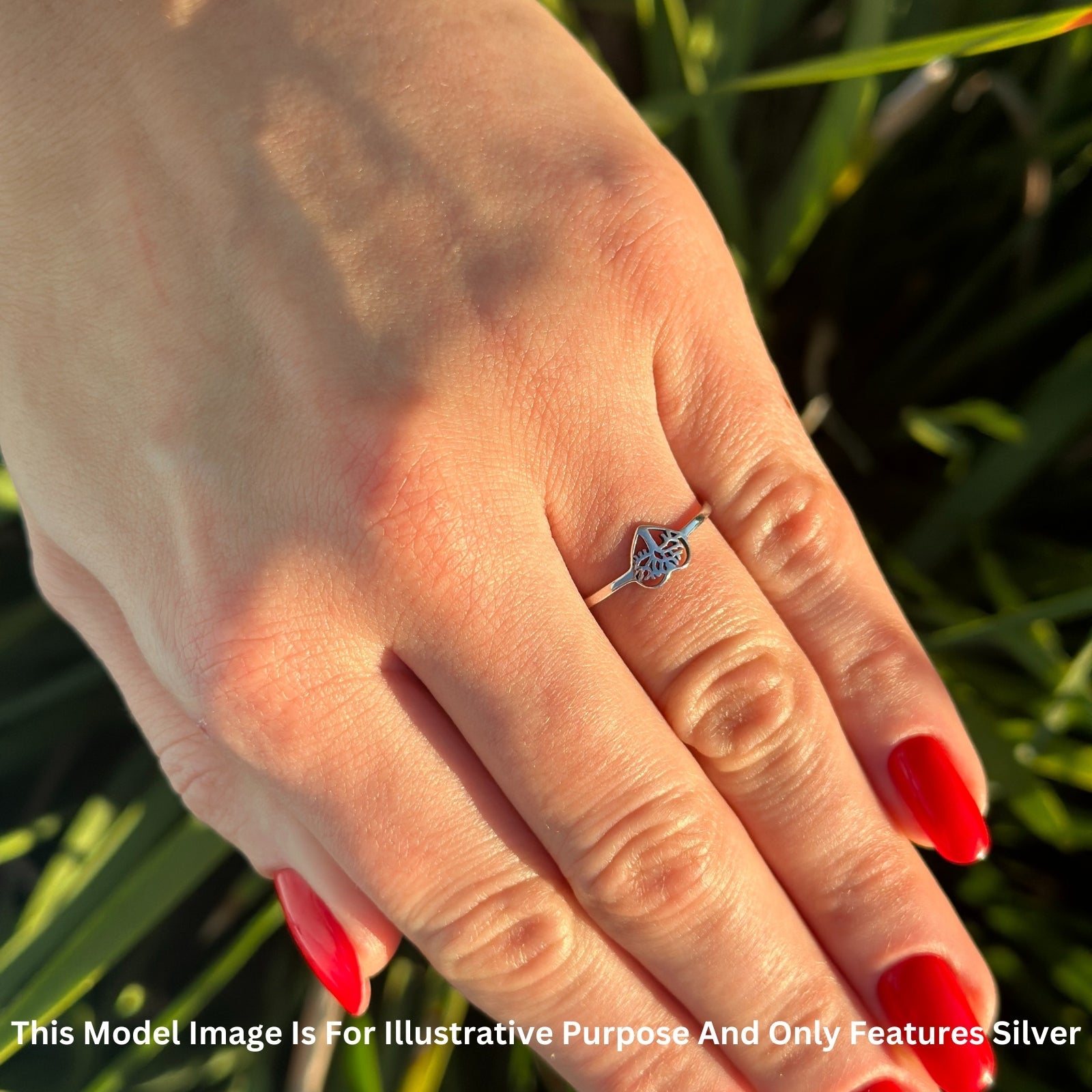 Heart Tree Of Life Ring Oxidized Band