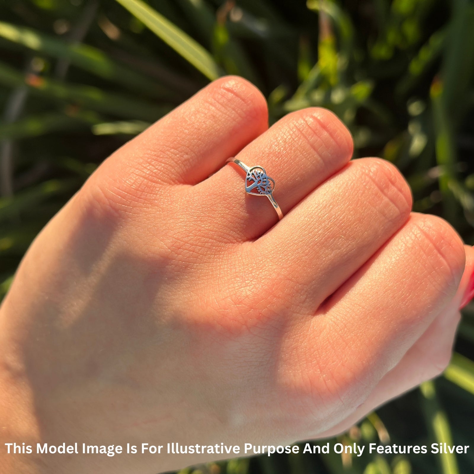 Heart Tree Of Life Ring Oxidized Band