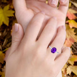 Art Deco Oval Natural Stone Solitaire Ring