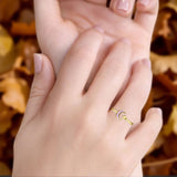 Oxidized Star & Moon Ring