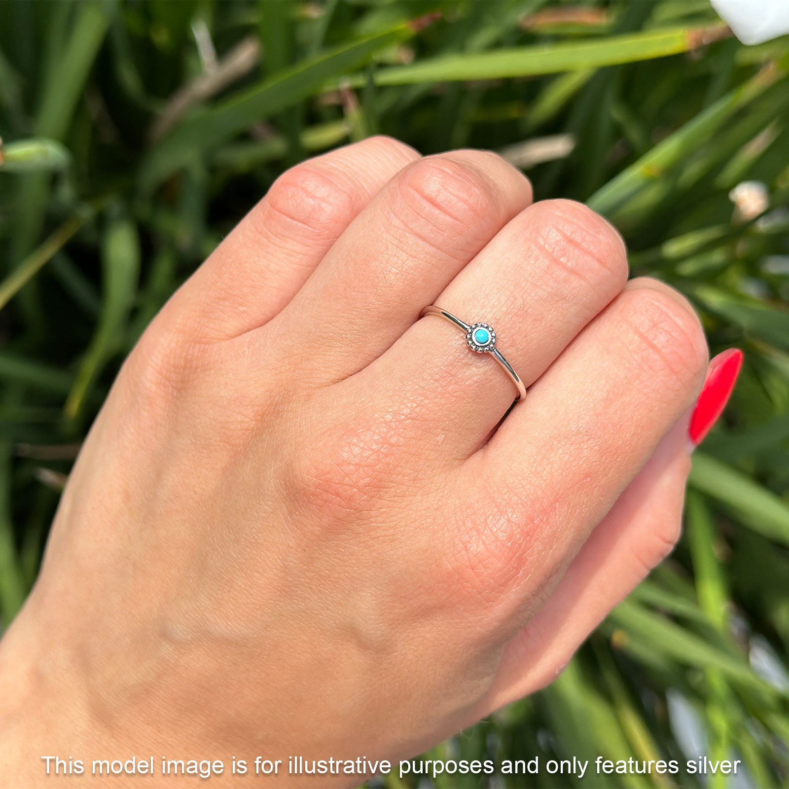 Round Opal Beaded Ring