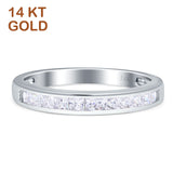Half Eternity Princess Cut Stackable Band