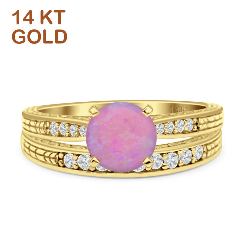 Round Two Piece Gold Ring