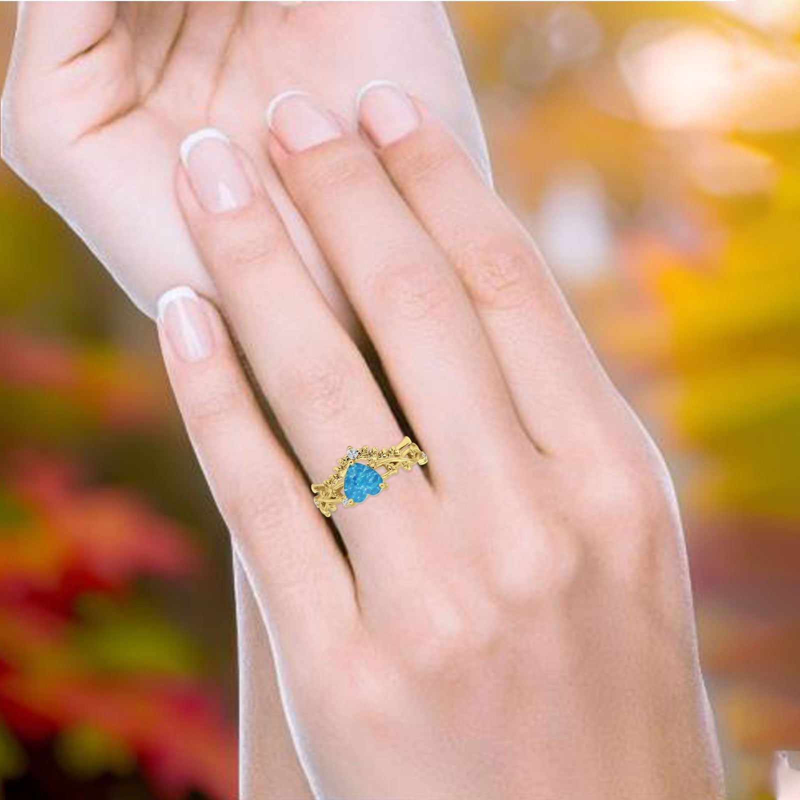 Two Piece Heart CZ Ring