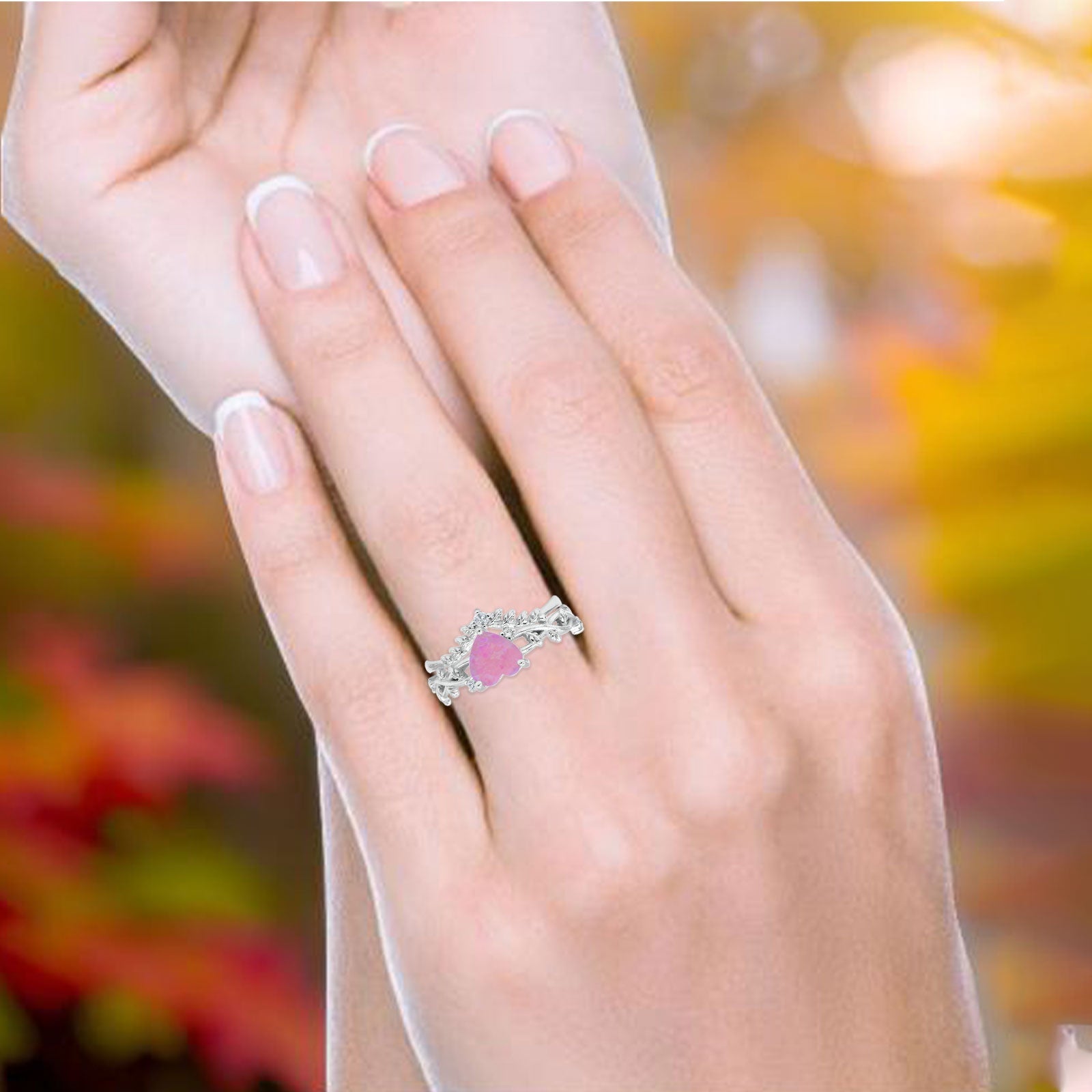Two Piece Heart CZ Ring