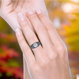 Round CZ Floral Ring