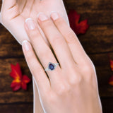 Pear Teardrop Natural Stone Wedding Ring