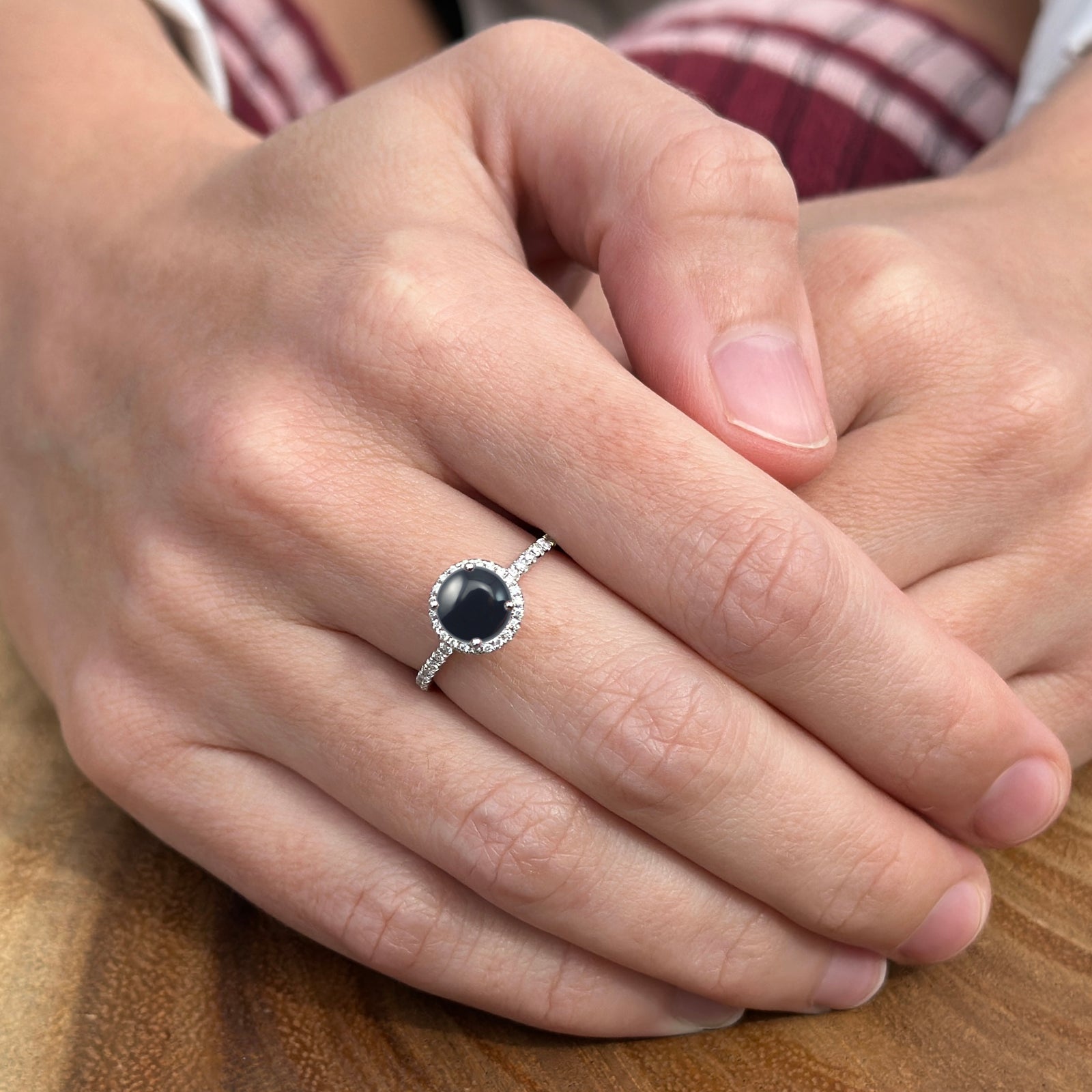 Round Halo Diamond Gold Ring