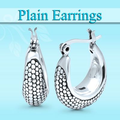 Sterling Silver Plain Earrings