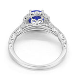 Art Deco Filigree Halo Wedding Engagement Bridal Ring Round Cubic Zirconia Solid 925 Sterling Silver Choose Color
