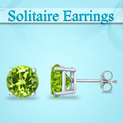 Sterling Silver Solitaire Earrings