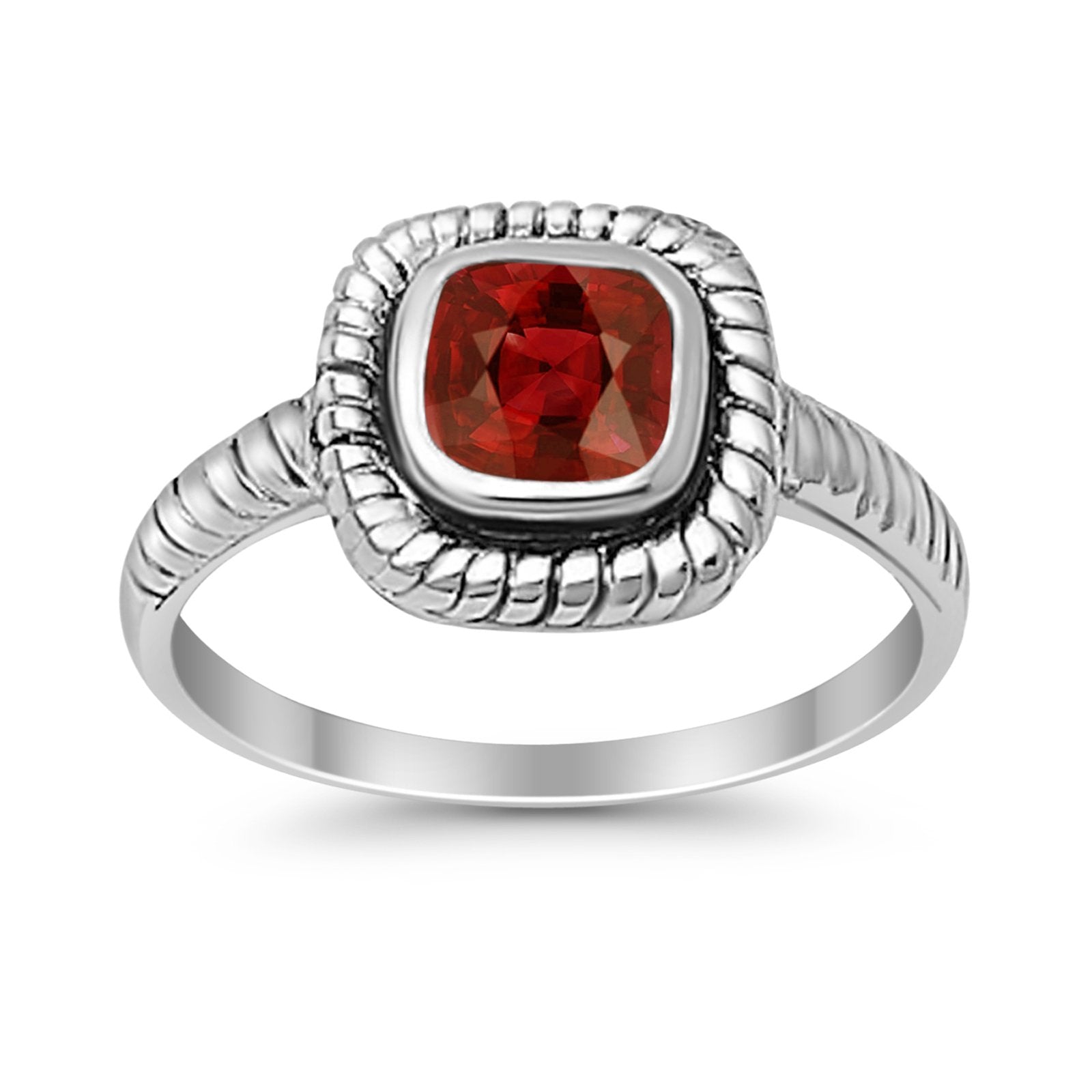 Cable Shank Design Wedding Ring Simulated Cubic Zirconia 925 Sterling Silver