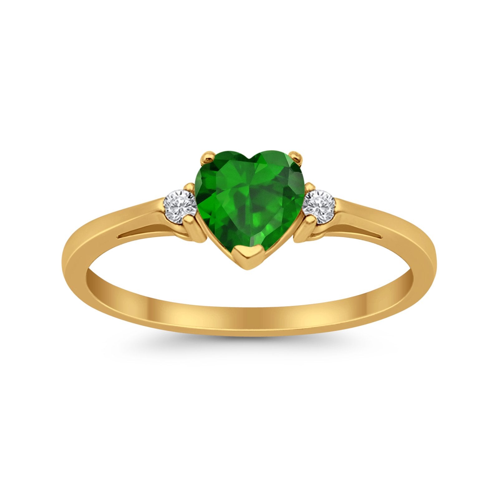 Wedding Heart Promise Ring Simulated Cubic Zirconia 925 Sterling Silver