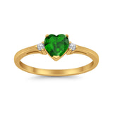Wedding Heart Promise Ring Simulated Cubic Zirconia 925 Sterling Silver