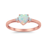 Wedding Heart Promise Ring Simulated Cubic Zirconia 925 Sterling Silver