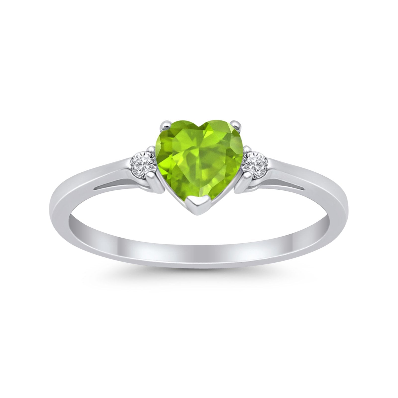 Wedding Heart Promise Ring Simulated Cubic Zirconia 925 Sterling Silver