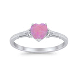 Wedding Heart Promise Ring Simulated Cubic Zirconia 925 Sterling Silver