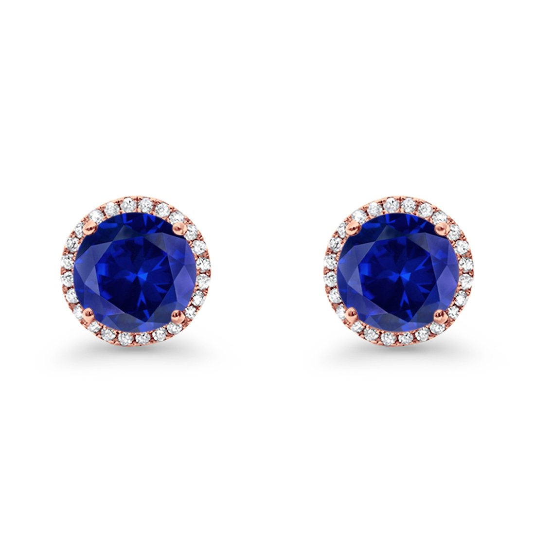 Stud Solitaire Wedding Earrings 925 Sterling Silver Simulated CZ Stud Earrings