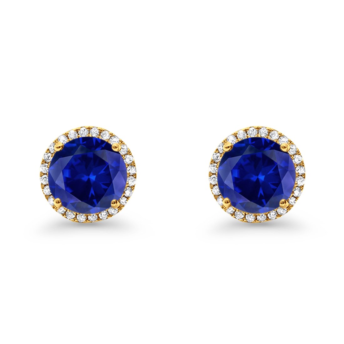 Stud Solitaire Wedding Earrings 925 Sterling Silver Simulated CZ Stud Earrings