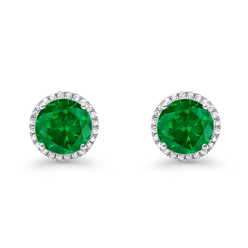 Stud Solitaire Wedding Earrings 925 Sterling Silver Simulated CZ Stud Earrings