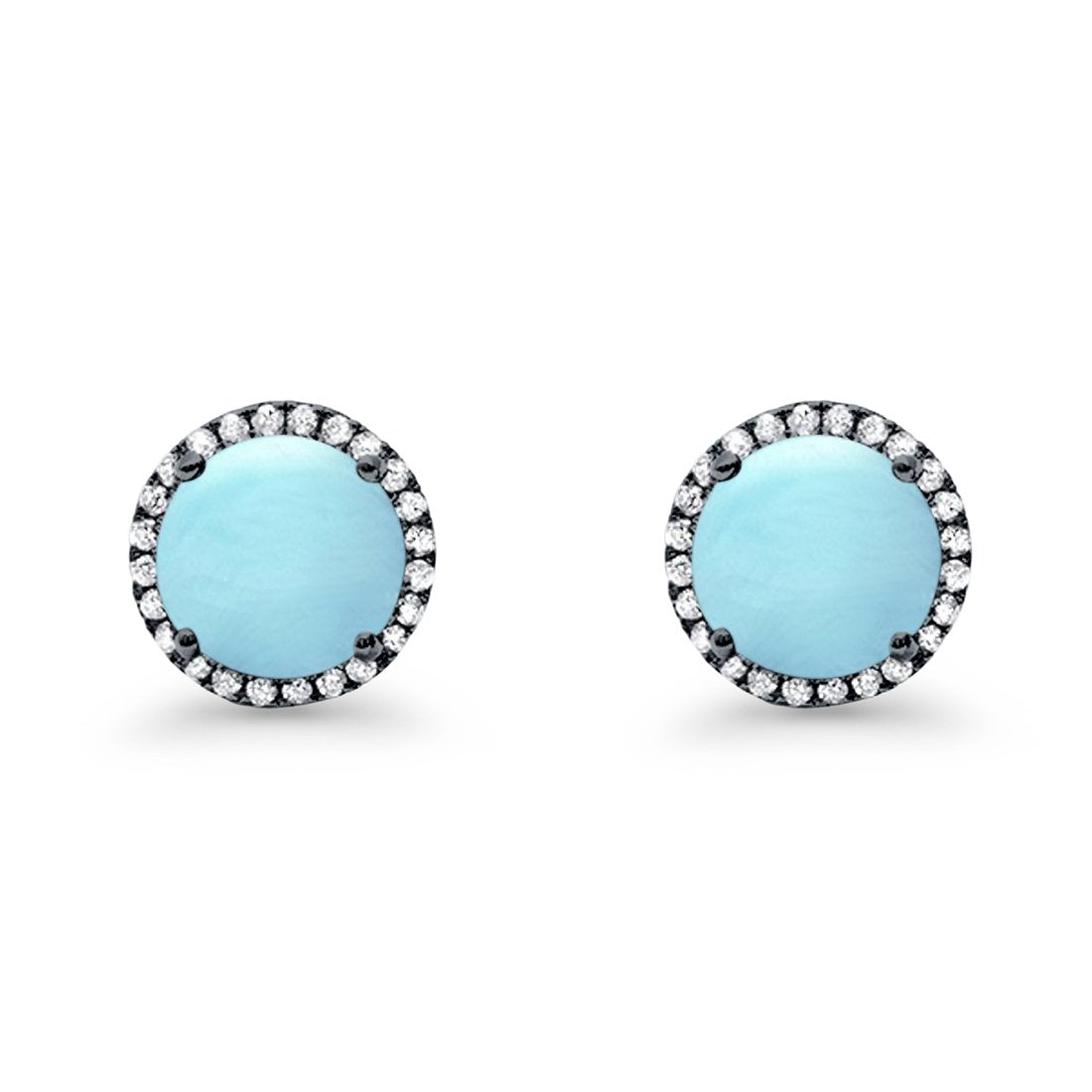 Stud Solitaire Wedding Earrings 925 Sterling Silver Simulated CZ Stud Earrings
