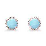 Stud Solitaire Wedding Earrings 925 Sterling Silver Simulated CZ Stud Earrings