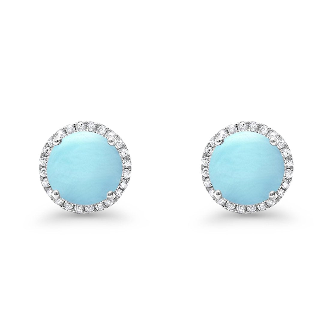 Stud Solitaire Wedding Earrings 925 Sterling Silver Simulated CZ Stud Earrings