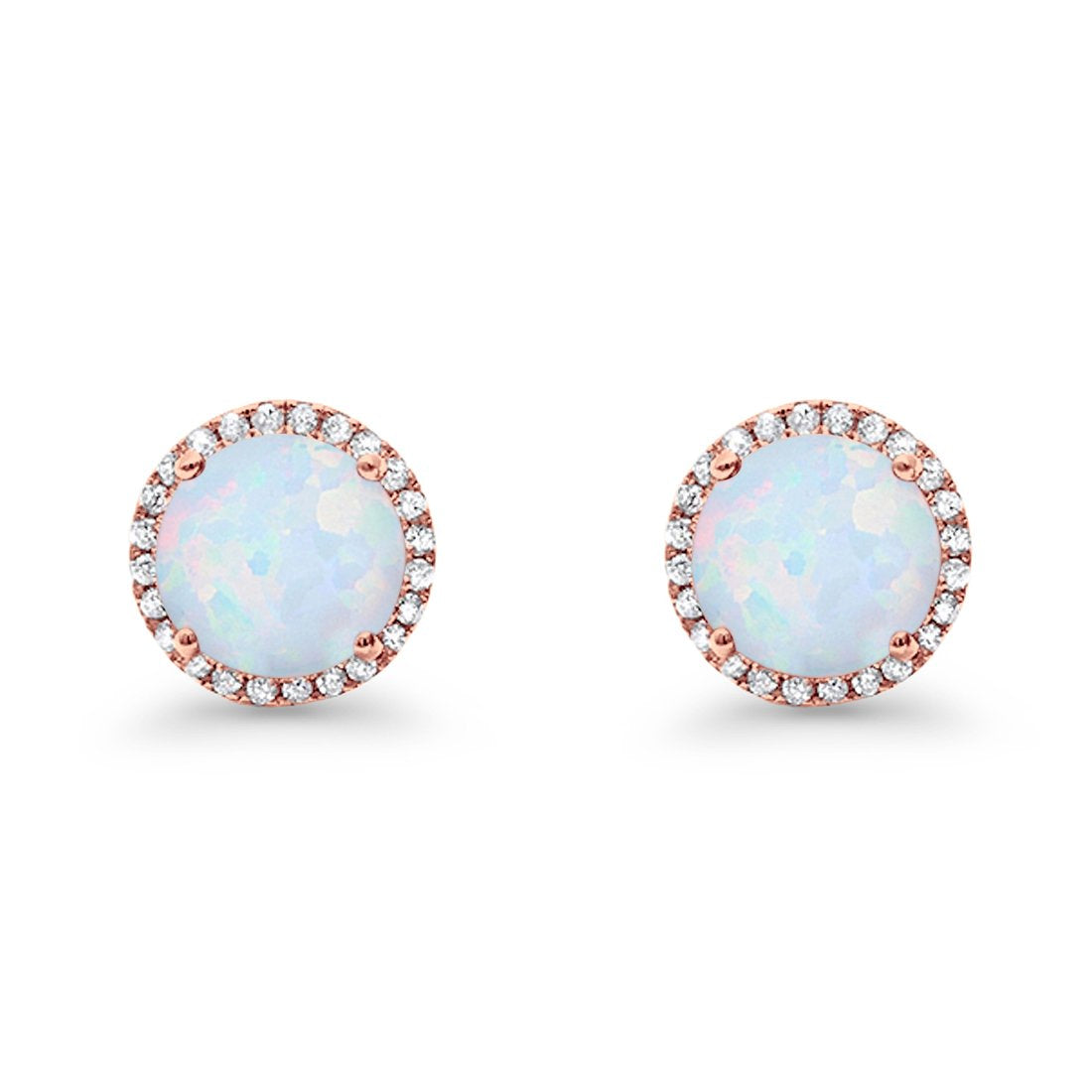 Stud Solitaire Wedding Earrings 925 Sterling Silver Simulated CZ Stud Earrings