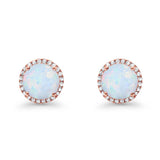 Stud Solitaire Wedding Earrings 925 Sterling Silver Simulated CZ Stud Earrings