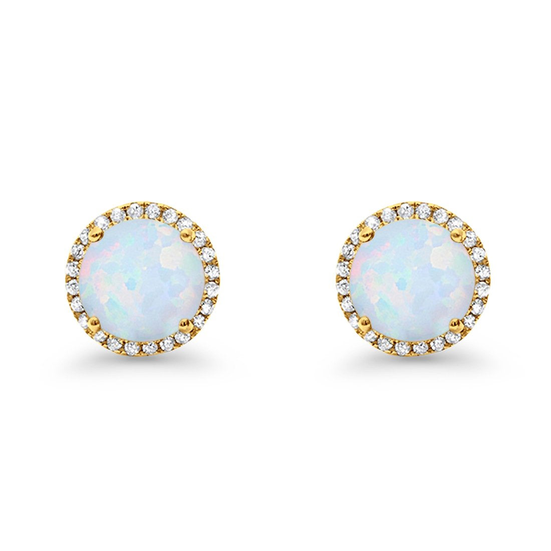 Stud Solitaire Wedding Earrings 925 Sterling Silver Simulated CZ Stud Earrings