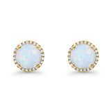 Stud Solitaire Wedding Earrings 925 Sterling Silver Simulated CZ Stud Earrings