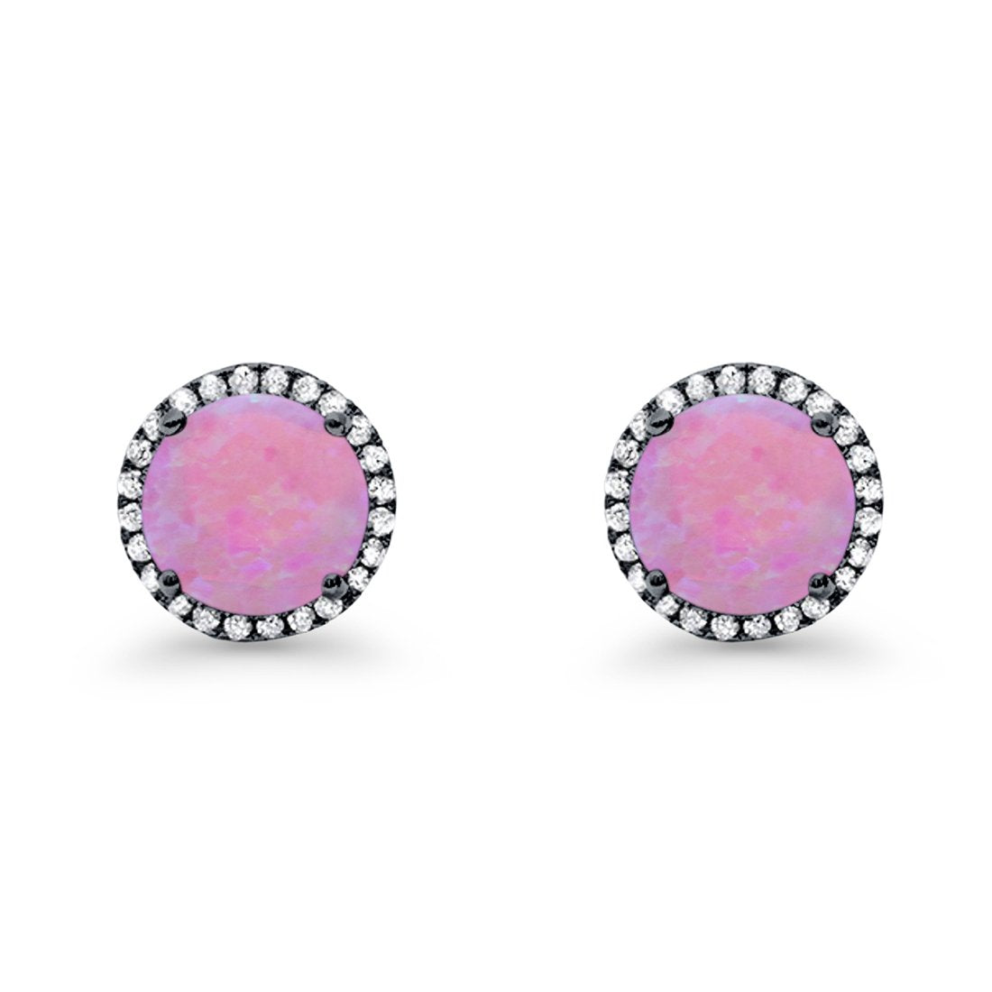 Stud Solitaire Wedding Earrings 925 Sterling Silver Simulated CZ Stud Earrings