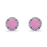 Stud Solitaire Wedding Earrings 925 Sterling Silver Simulated CZ Stud Earrings