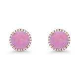 Stud Solitaire Wedding Earrings 925 Sterling Silver Simulated CZ Stud Earrings