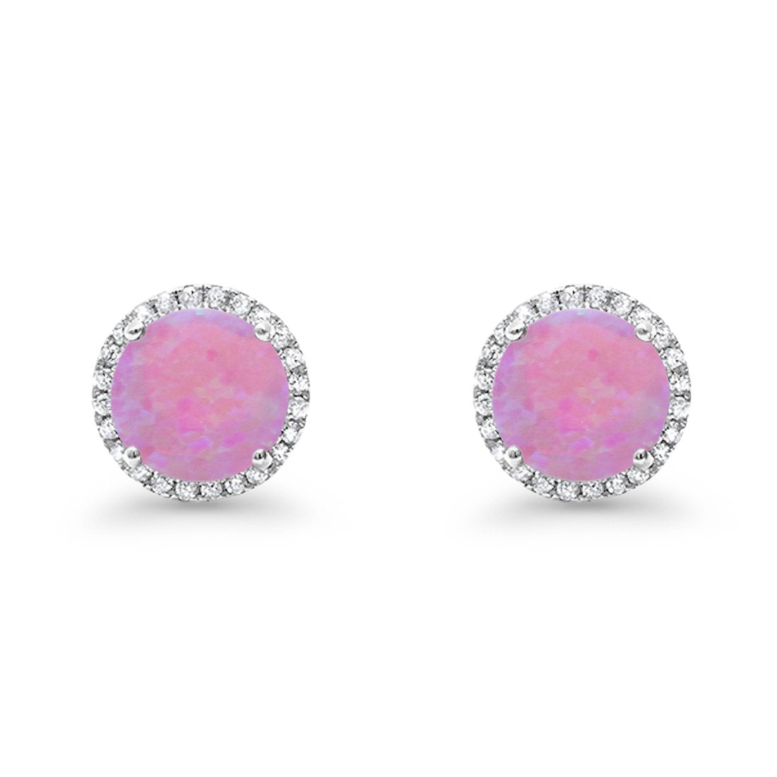 Stud Solitaire Wedding Earrings 925 Sterling Silver Simulated CZ Stud Earrings