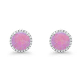 Stud Solitaire Wedding Earrings 925 Sterling Silver Simulated CZ Stud Earrings