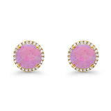 Stud Solitaire Wedding Earrings 925 Sterling Silver Simulated CZ Stud Earrings