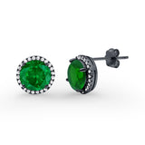 Stud Solitaire Wedding Earrings 925 Sterling Silver Simulated CZ Stud Earrings