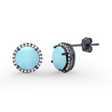 Stud Solitaire Wedding Earrings 925 Sterling Silver Simulated CZ Stud Earrings