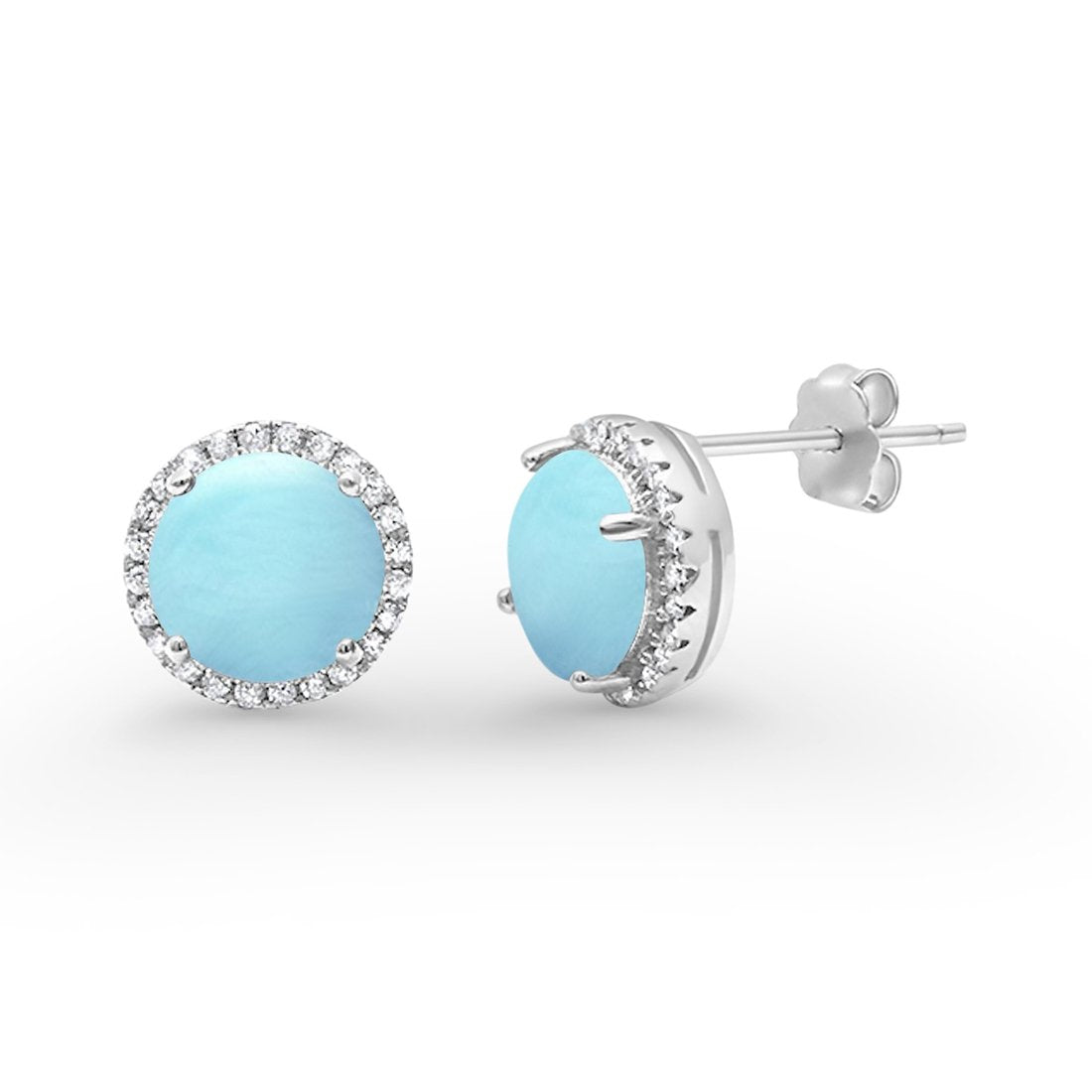 Stud Solitaire Wedding Earrings 925 Sterling Silver Simulated CZ Stud Earrings