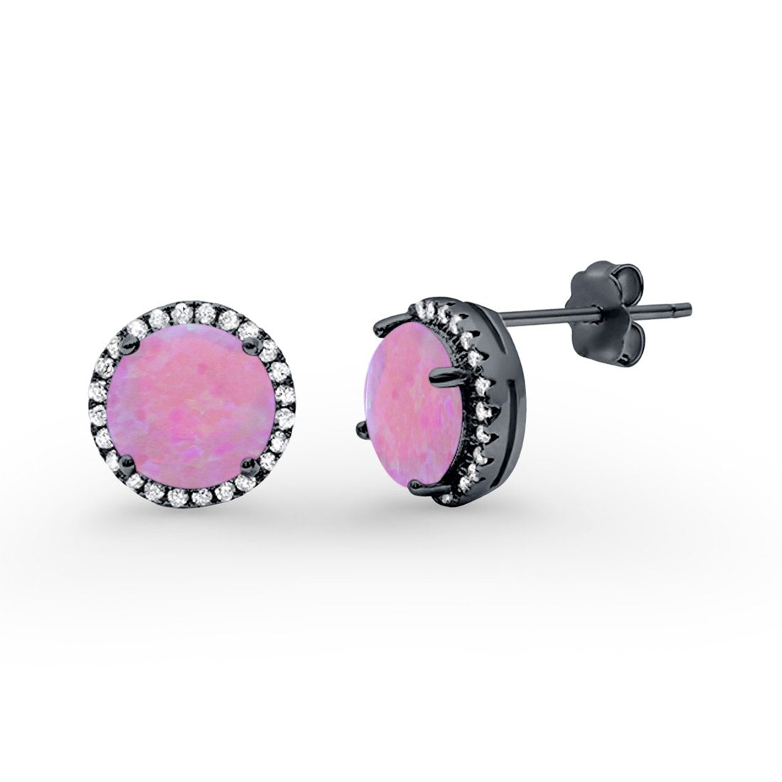 Stud Solitaire Wedding Earrings 925 Sterling Silver Simulated CZ Stud Earrings