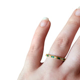 Art Deco Full Eternity Wedding Band Baguette Simulated CZ Ring 925 Sterling Silver